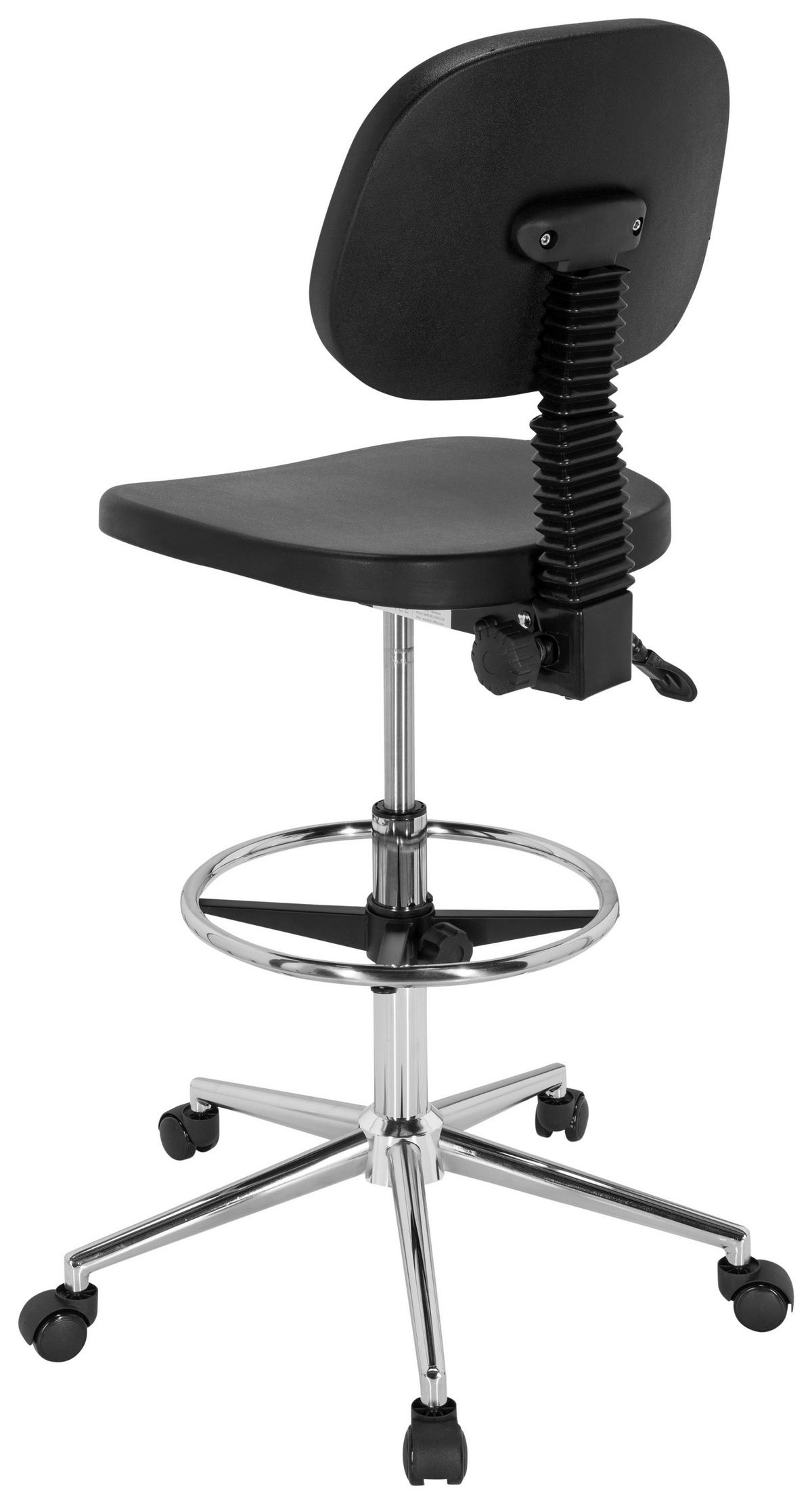 DREHHOCKER Schwarz  - Silberfarben/Schwarz, Basics, Kunststoff/Metall (44/91/50cm) - MID.YOU