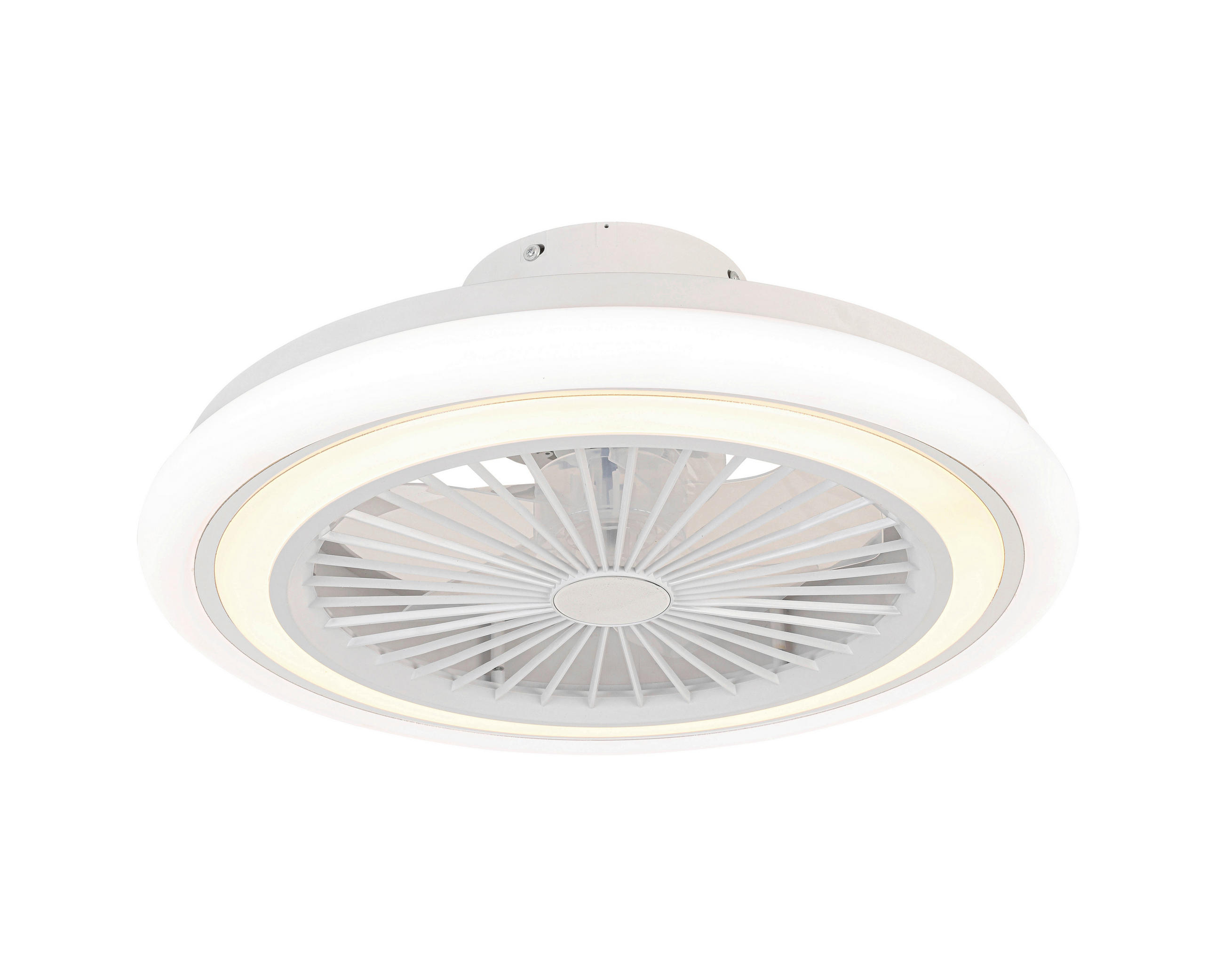 VENTILATOR STROPNI  srebrne boje, bijela, boje kroma   prozirno   - bijela/srebrne boje, Basics, plastika (49/19cm) - Mican