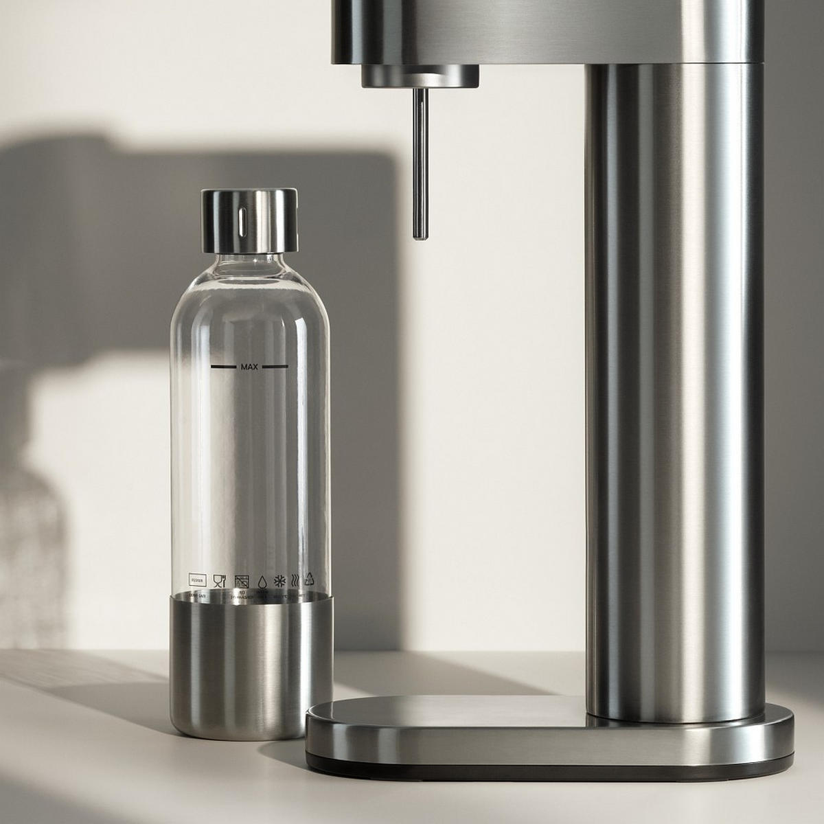 WASSERSPRUDLER-FLASCHE  - Transparent, Basics, Kunststoff (8,6/8,6/29,3cm) - WMF