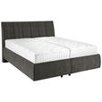 POLSTERBETT 180/200 cm,  in Anthrazit, Lattenrost, Bettkasten,  - Anthrazit/Schwarz, Design, Holz/Holzwerkstoff (180/200cm) - Dieter Knoll