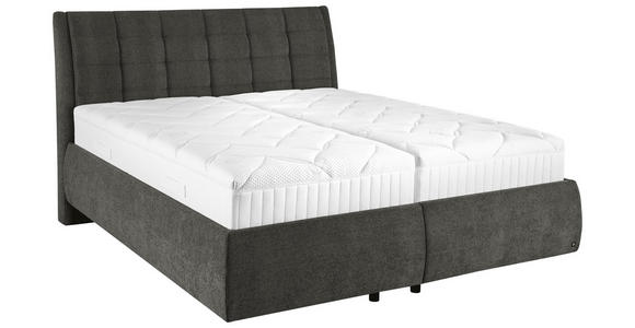 POLSTERBETT 180/200 cm,  in Anthrazit, Lattenrost, Bettkasten,  - Anthrazit/Schwarz, Design, Holz/Holzwerkstoff (180/200cm) - Dieter Knoll