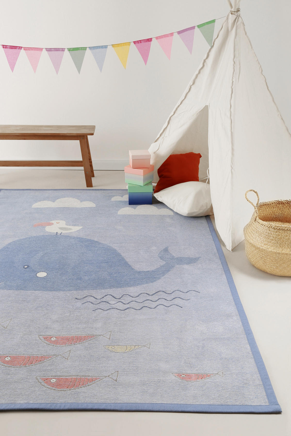 DETSKÝ KOBEREC - svetlomodrá/modrá, Trend, textil (100/160cm) - Esprit