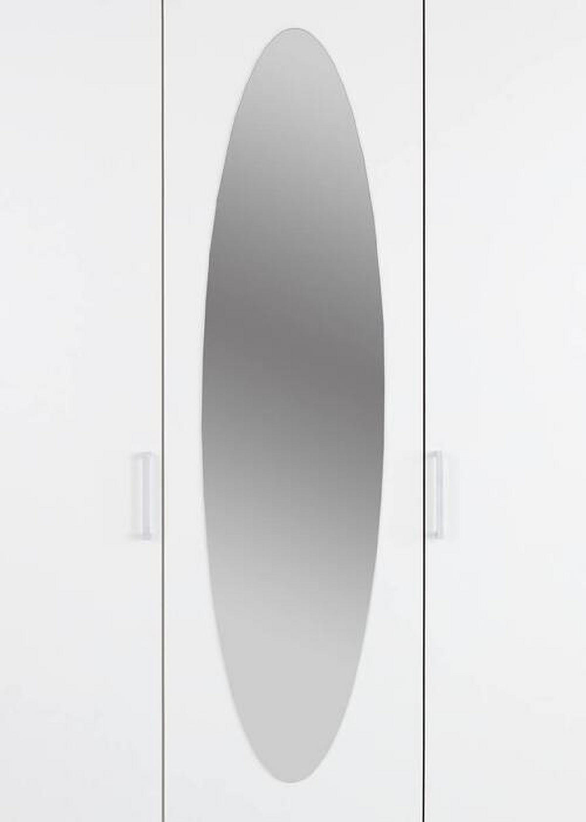 ORMAR S KLASIČNIM VRATIMA bijela   - bijela/boje aluminija, Moderno, drvni materijal/plastika (120/195/55cm)