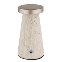 STOLNÍ LAMPA NA BATERIE, dotykový stmívač, 9/16 cm  - šedá/bílá, Design, kov/plast (9/16cm) - Globo