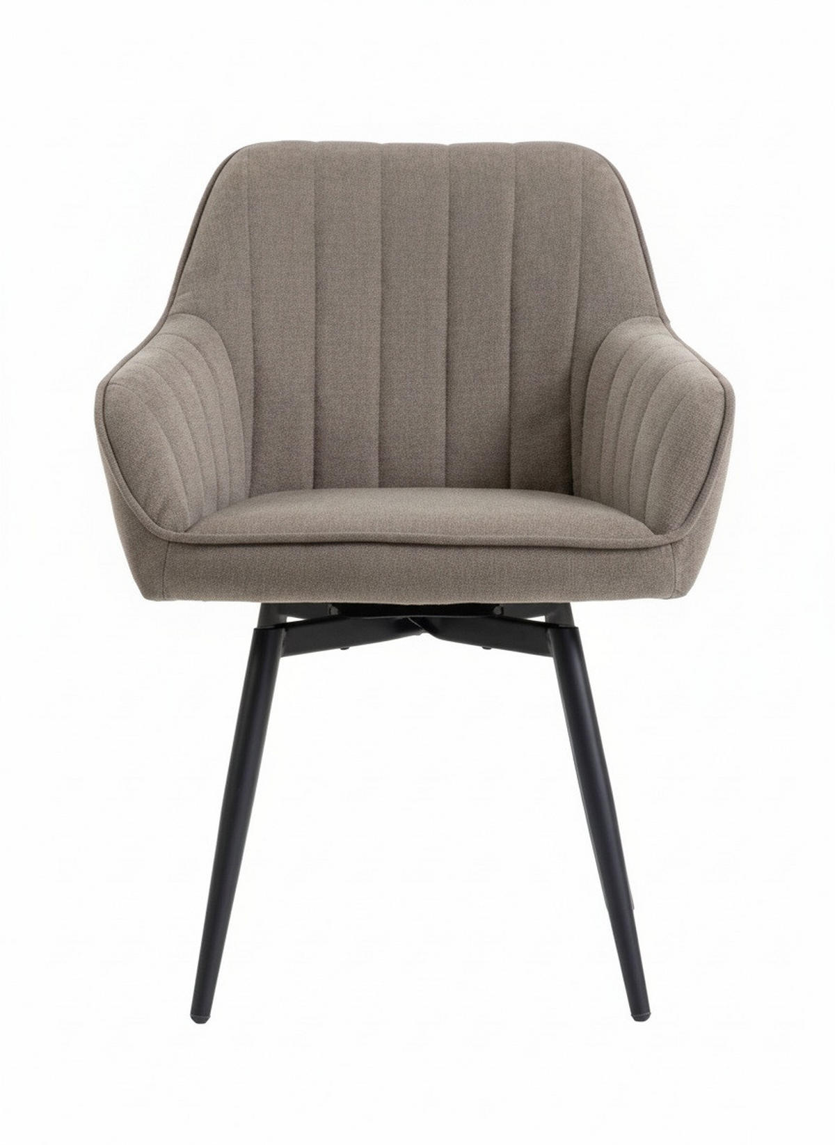 ARMLEHNSTUHL  in Eisen  - Taupe/Schwarz, MODERN, Textil/Metall (63/83/63cm) - Livetastic