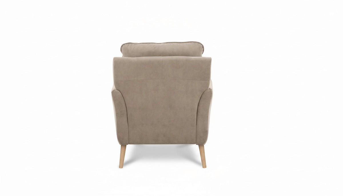 RELAXSESSEL in Textil Beige  - Beige/Buchefarben, Design, Holz/Textil (88/110/92cm) - Livetastic