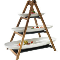 PATROVÝ STOJAN  - bílá/hnědá, Basics, dřevo/keramika (48,5cm) - Villeroy & Boch
