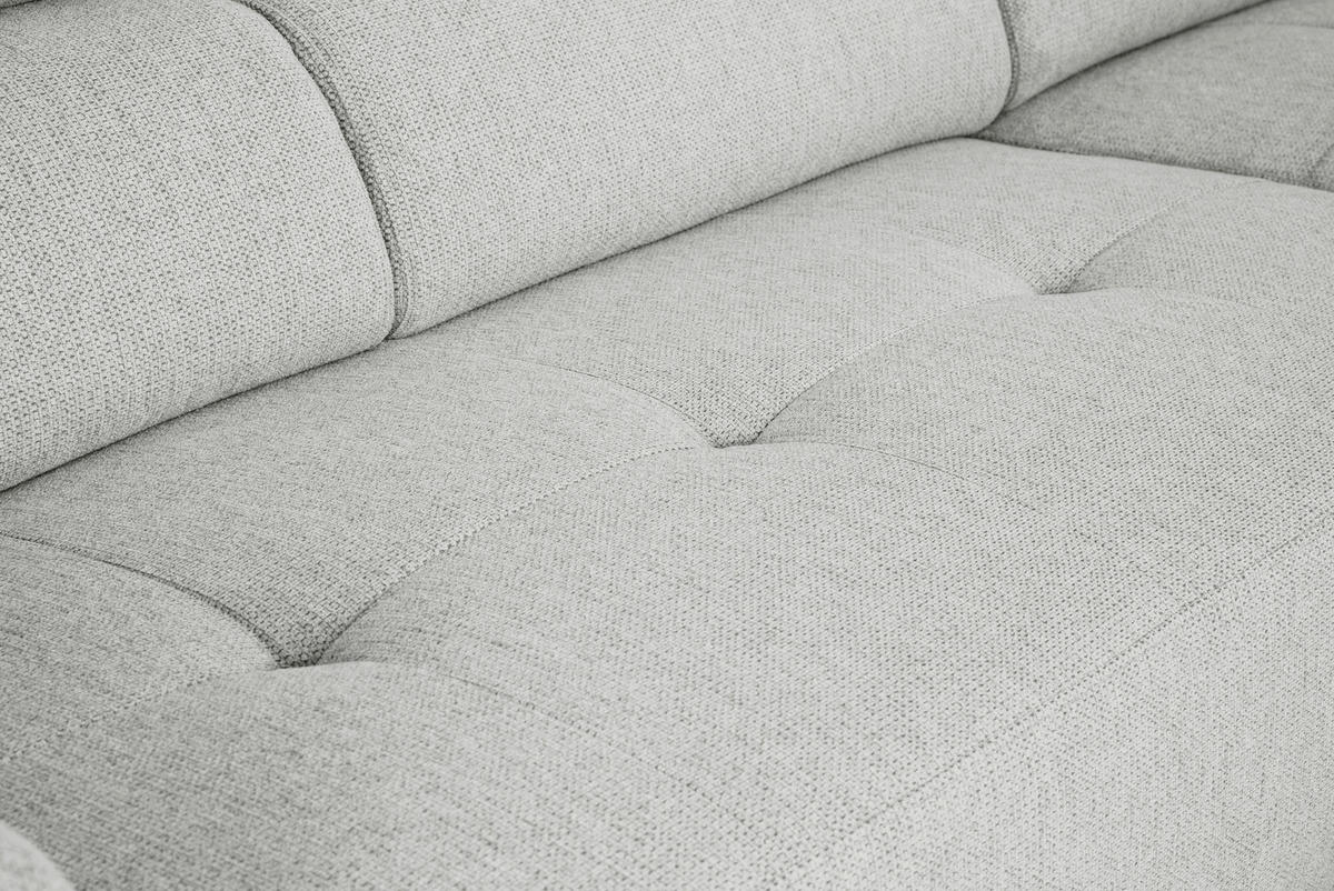 ECKSOFA in Struktur Grau  - Schwarz/Grau, Design, Kunststoff/Textil (284/205cm) - MID.YOU