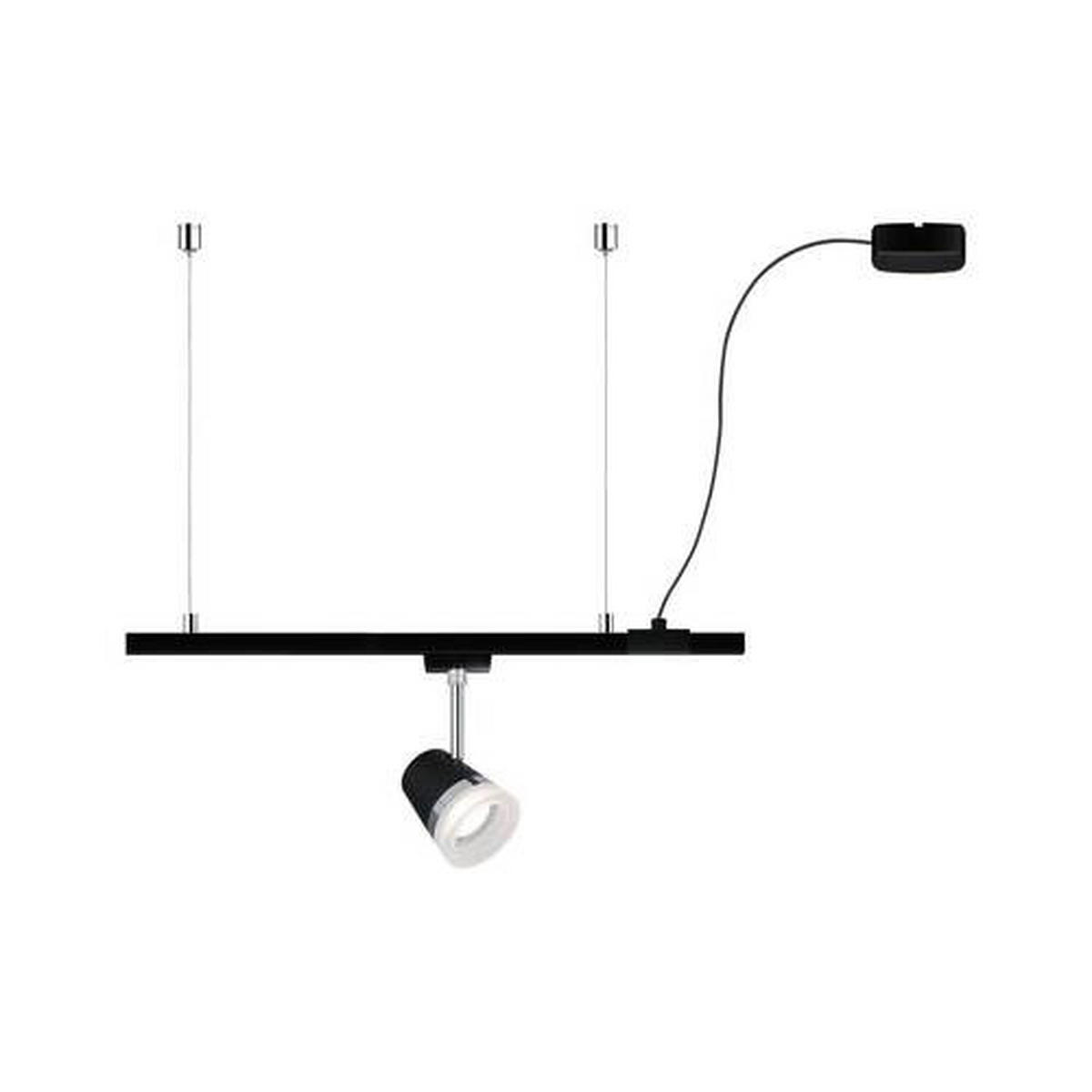 SCHIENENSYSTEM-EINSPEISER URail 70 cm   - Schwarz, Basics, Kunststoff/Metall (70cm) - Paulmann