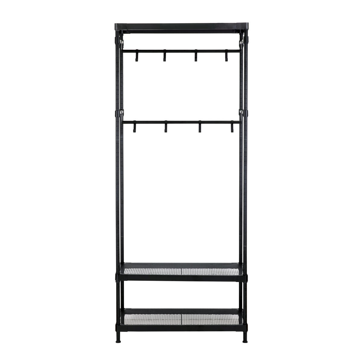 GARDEROBENSTÄNDER in Schwarz 75/180/32 cm   - Schwarz, Design, Metall (75/180/32cm) - MID.YOU