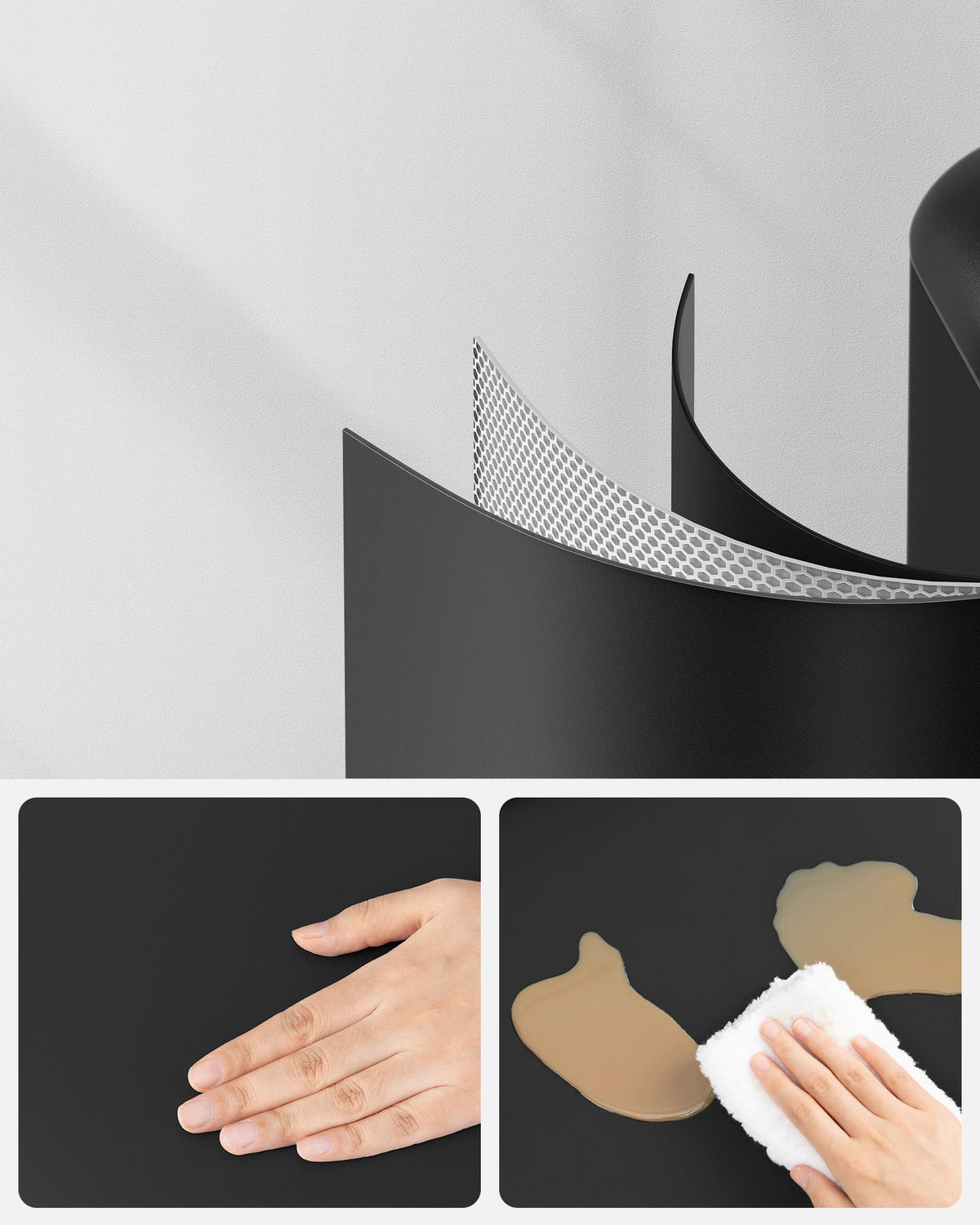 ABFALLSAMMLER 30 l  Metall, Kunststoff  - Schwarz, Basics, Kunststoff/Metall (34,5/61,5/32,5cm)