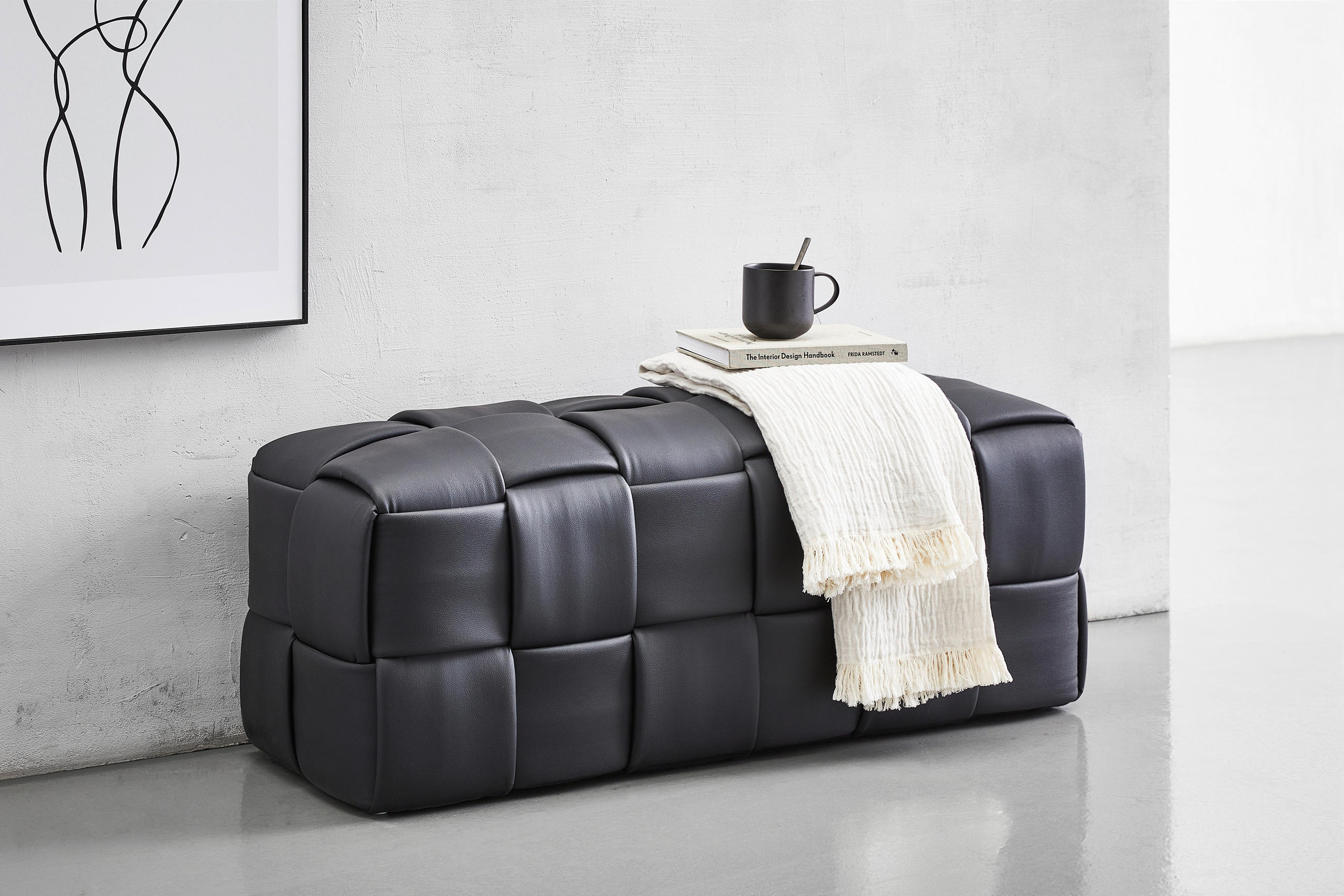 KLOP BREZ NASLONA, tekstil črna  - črna, Trend, tekstil (108/43/44cm) - Xora