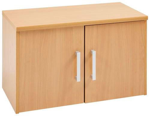 AUFSATZSCHRANK 72/43/36 cm in - Silberfarben/Buchefarben, Basics, Holzwerkstoff/Kunststoff (72/43/36cm) - Xora