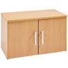 AUFSATZSCHRANK 72/43/36 cm  in  - Silberfarben/Buchefarben, Basics, Holzwerkstoff/Kunststoff (72/43/36cm) - Xora