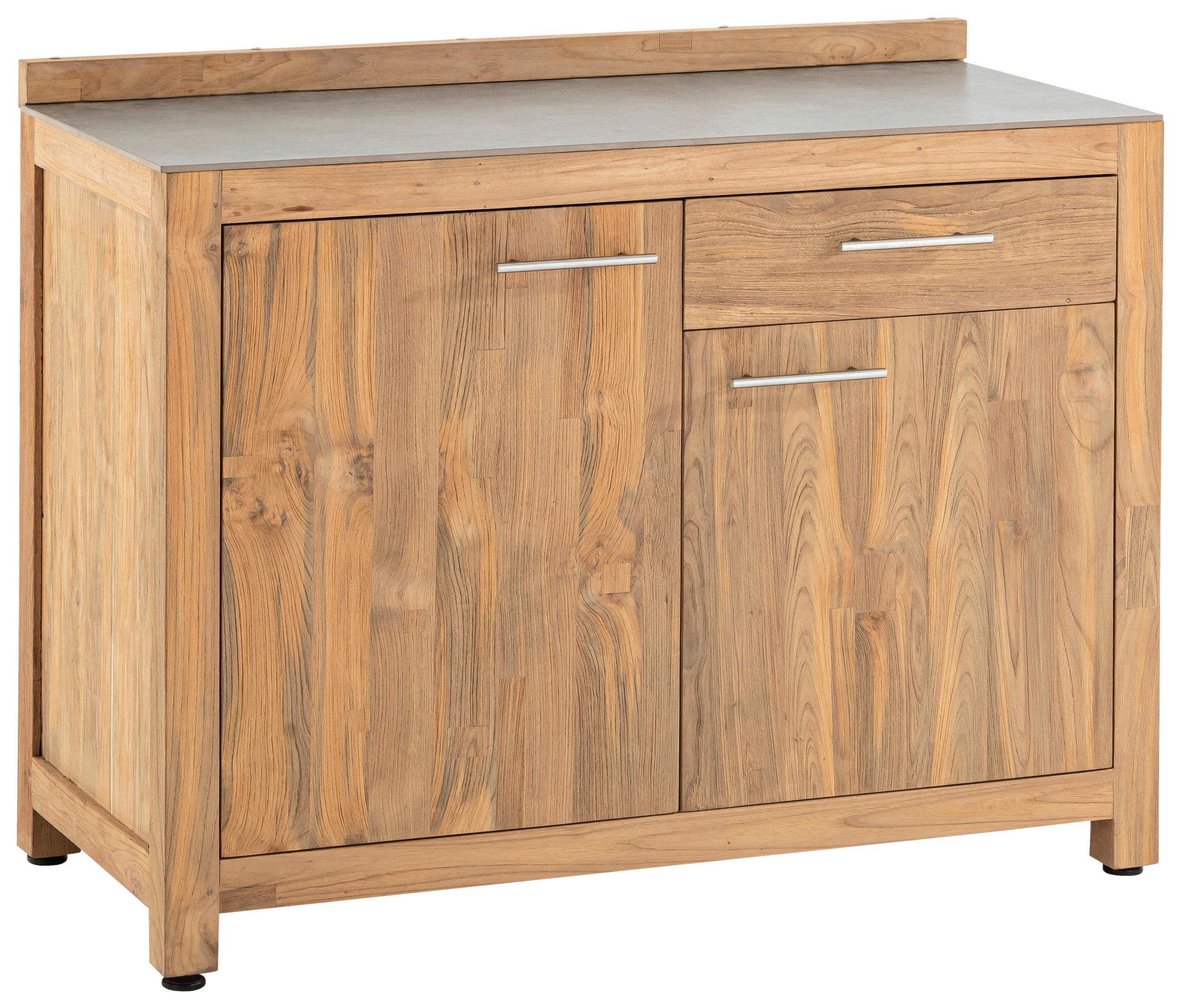OUTDOORKÜCHE - Edelstahlfarben/Titanfarben, Trend, Holz/Keramik (120/94,7/57,5cm)