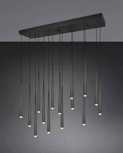 LED-HÄNGELEUCHTE 100/20/150 cm    - Schwarz, Design, Metall (100/20/150cm) - Trio Leuchten