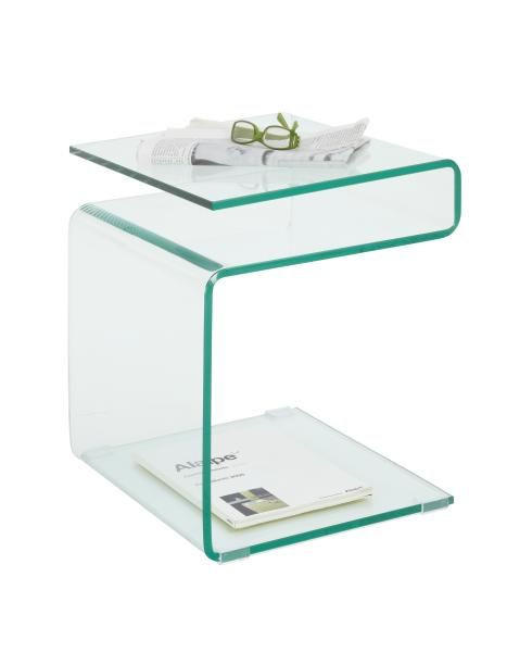 Beistelltisch in Glas 40/40/48 cm