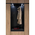 GARDEROBE 8-teilig  in 196/233/39 cm  - Eichefarben/Anthrazit, Design, Holzwerkstoff/Textil (196/233/39cm) - Moderano