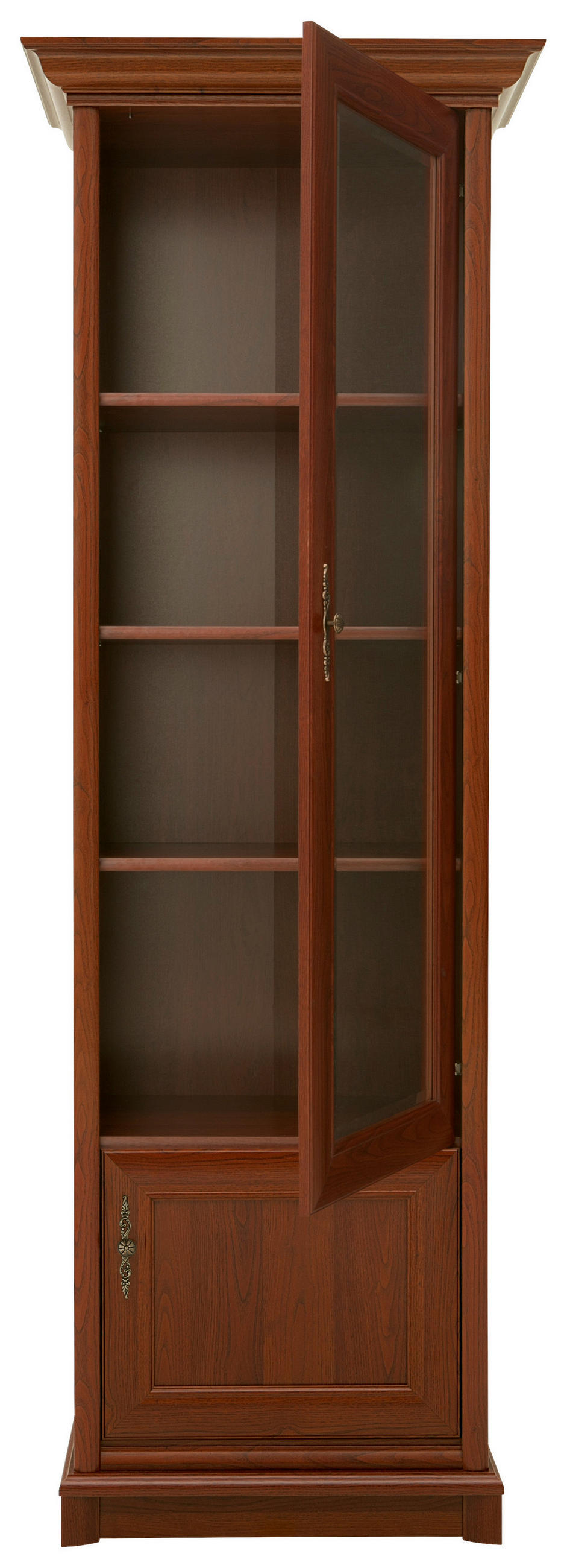 VITRÍNA, barvy kaštanu, 70,5/204,5/43 cm - bronzová/barvy kaštanu, Design, kov/kompozitní dřevo (70,5/204,5/43cm) - Cantus