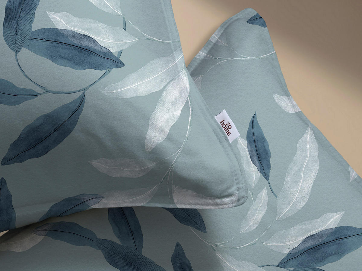 BETTWÄSCHE Astrid Flanell 155/220 cm  - Blau, Basics, Textil (155/220cm)