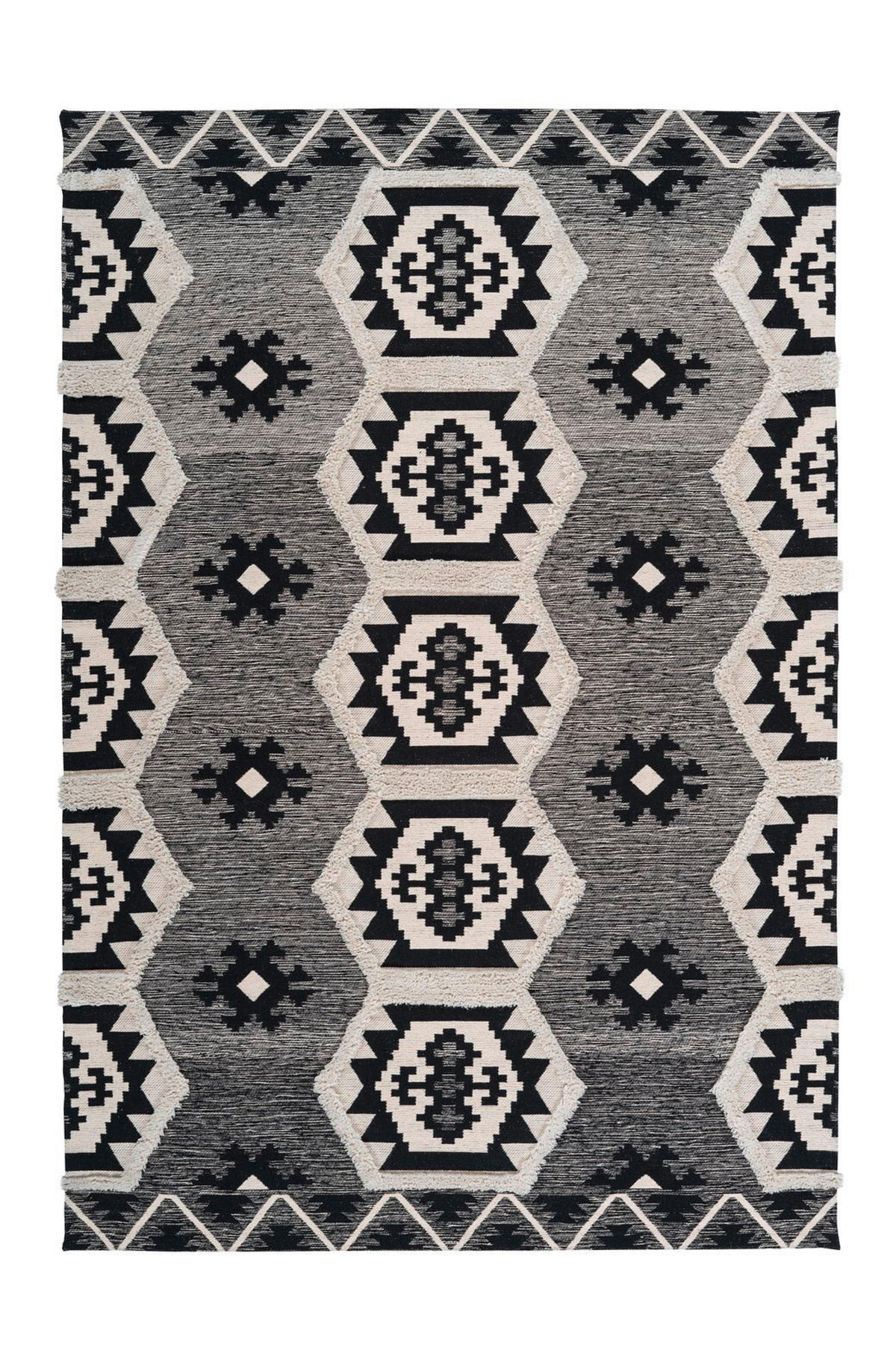 FLACHWEBETEPPICH 120/170 cm Grau  - Grau, Design, Textil (120/170cm) - Novel