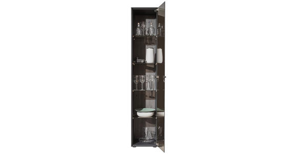 VITRINE Anthrazit  39/204/44 cm  - Anthrazit, Design, Glas/Holz (39/204/44cm) - Johann Jakob