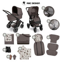 KINDERWAGENSET  Salsa 5 Air Starter Set  Marron  - Graubraun/Creme, Basics, Textil/Metall (95.5/63/107,5cm) - ABC Design