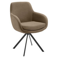 ARMLEHNSTUHL  in Eisen Flachgewebe  - Schwarz/Braun, Design, Textil/Metall (62/86/66cm) - Musterring