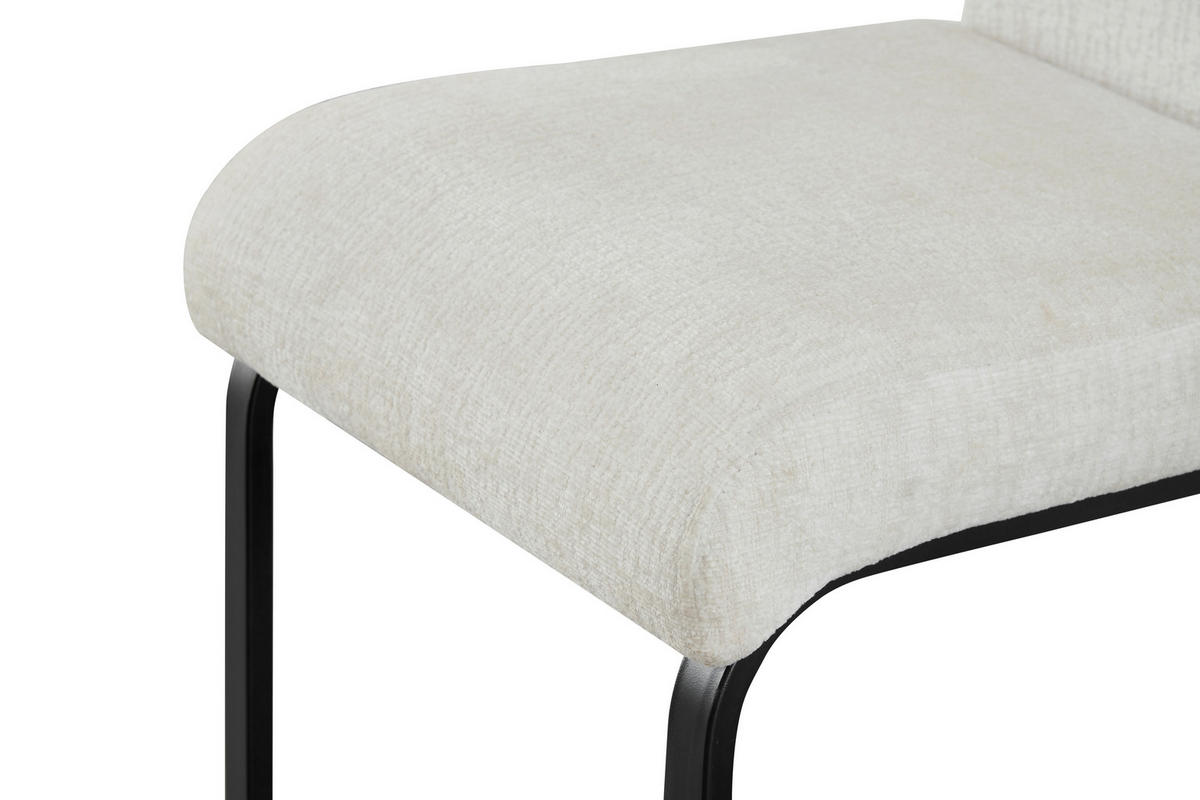 SET STOLICA  krem  tekstil      - crna/krem, Moderno, tekstil/metal (43/98/59cm) - MID.YOU