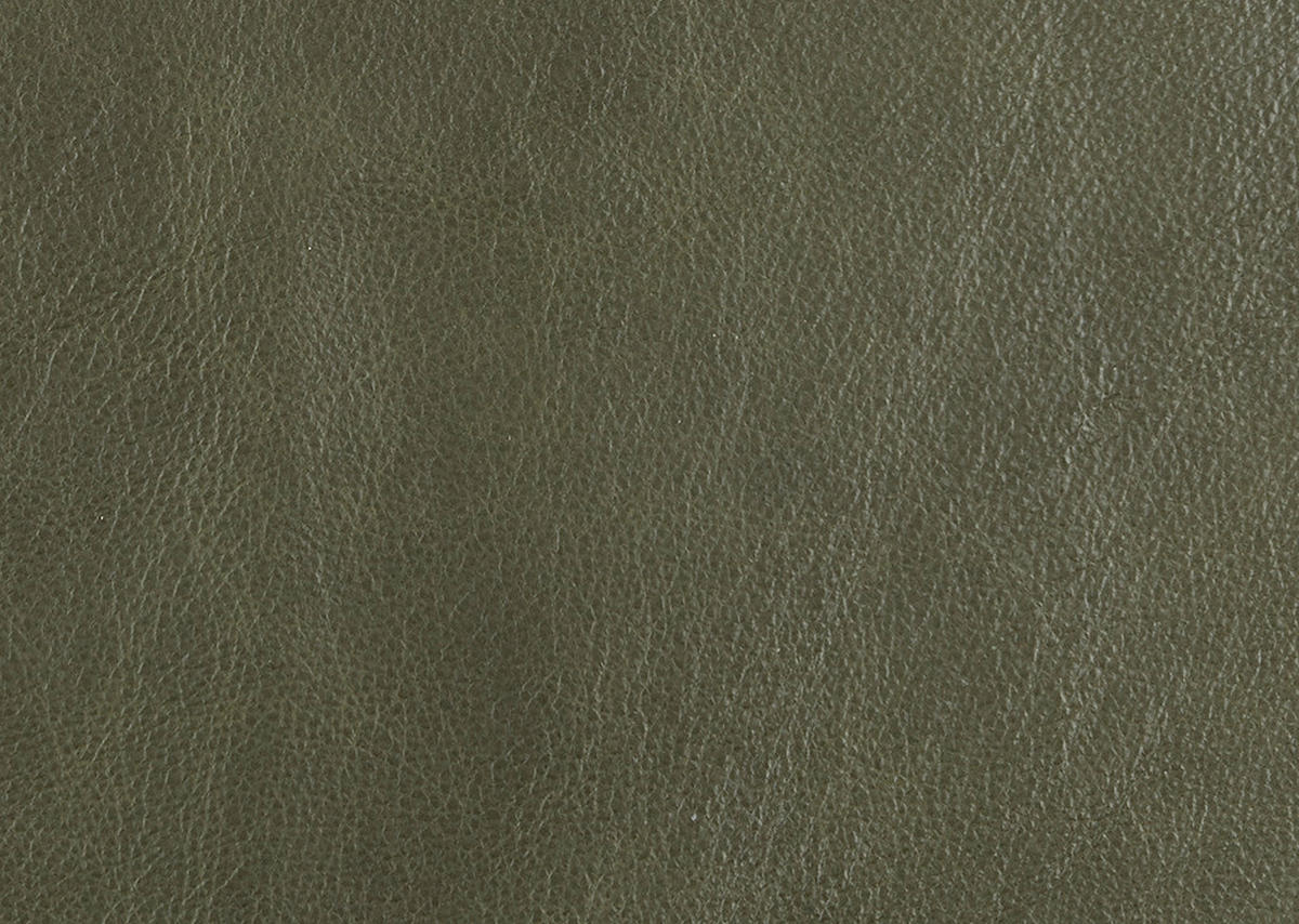 2,5-SITZER  in Echtleder Olivgrün   - Schwarz/Olivgrün, Design, Leder/Metall (204/83/97cm) - Schöner Wohnen