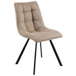 STUHL  Stoffauswahl Leinenoptik  - Schwarz/Braun, Design, Textil/Metall (47/61/86cm) - Xora