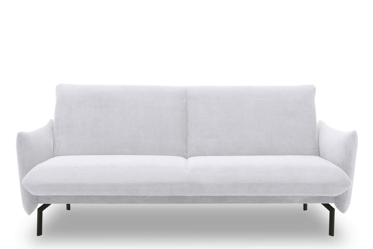 SCHLAFSOFA Mikrofaser Silberfarben  - Silberfarben/Schwarz, Design, Textil/Metall (234/102/95cm) - MID.YOU