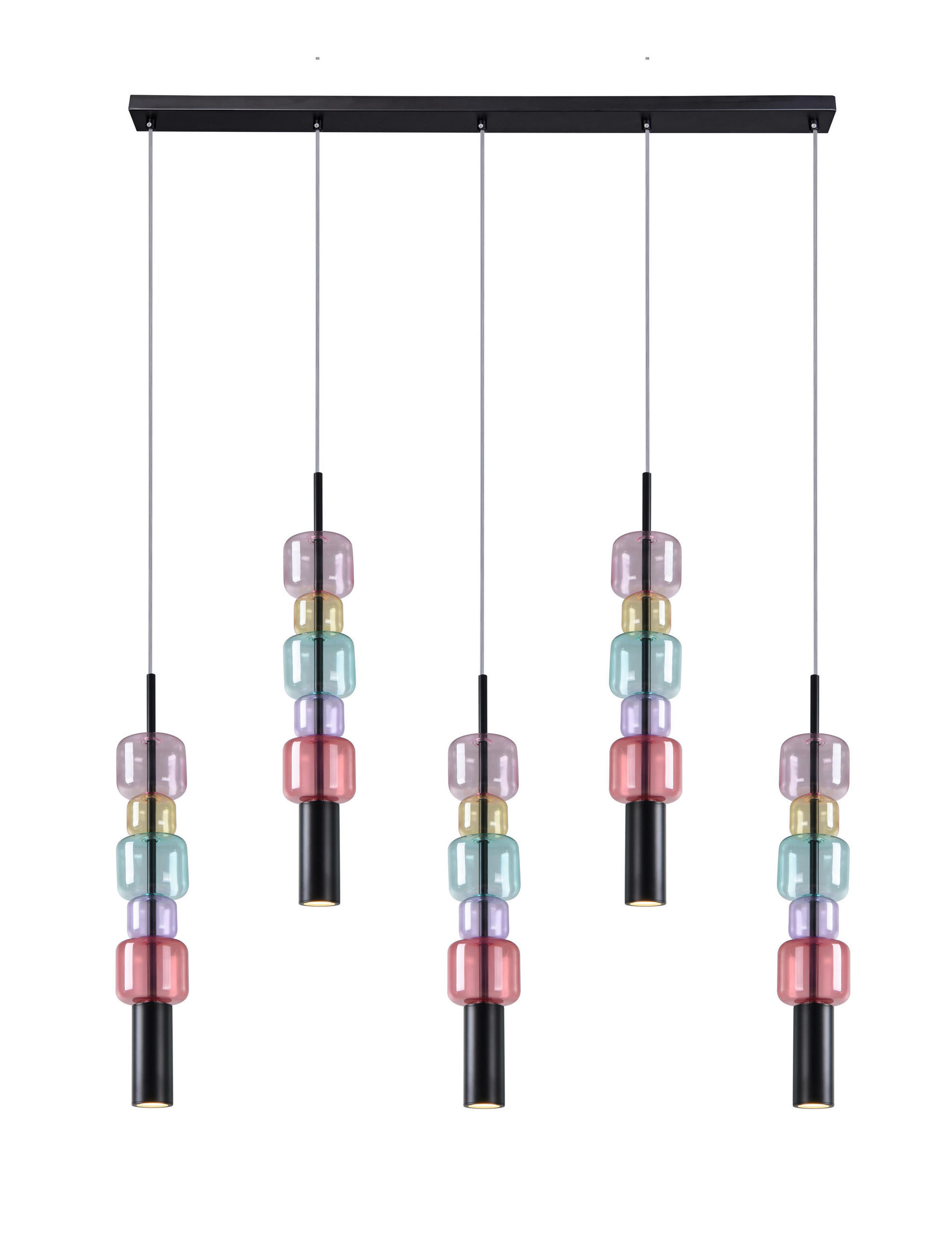HÄNGELEUCHTE Candy Bar 100/61/10 cm   - MODERN, Glas/Metall (100/61/10cm) - Kare-Design