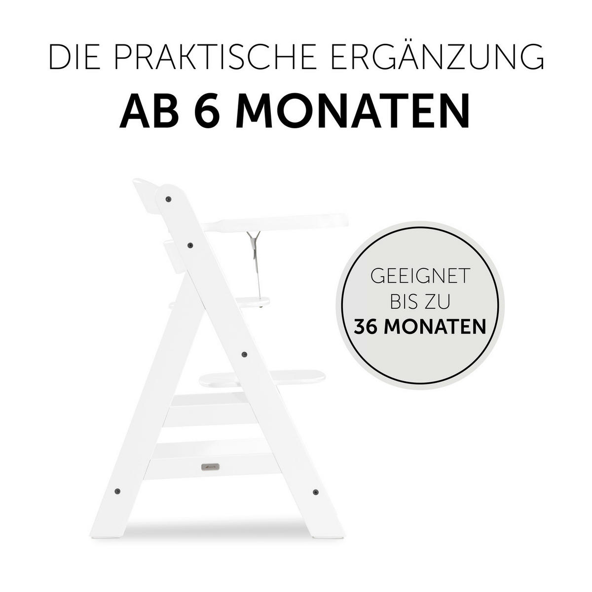 ESS- UND SPIELBRETT Alpha Wooden Tray  - Weiß, Basics, Holz (38,5/46/3cm) - Hauck
