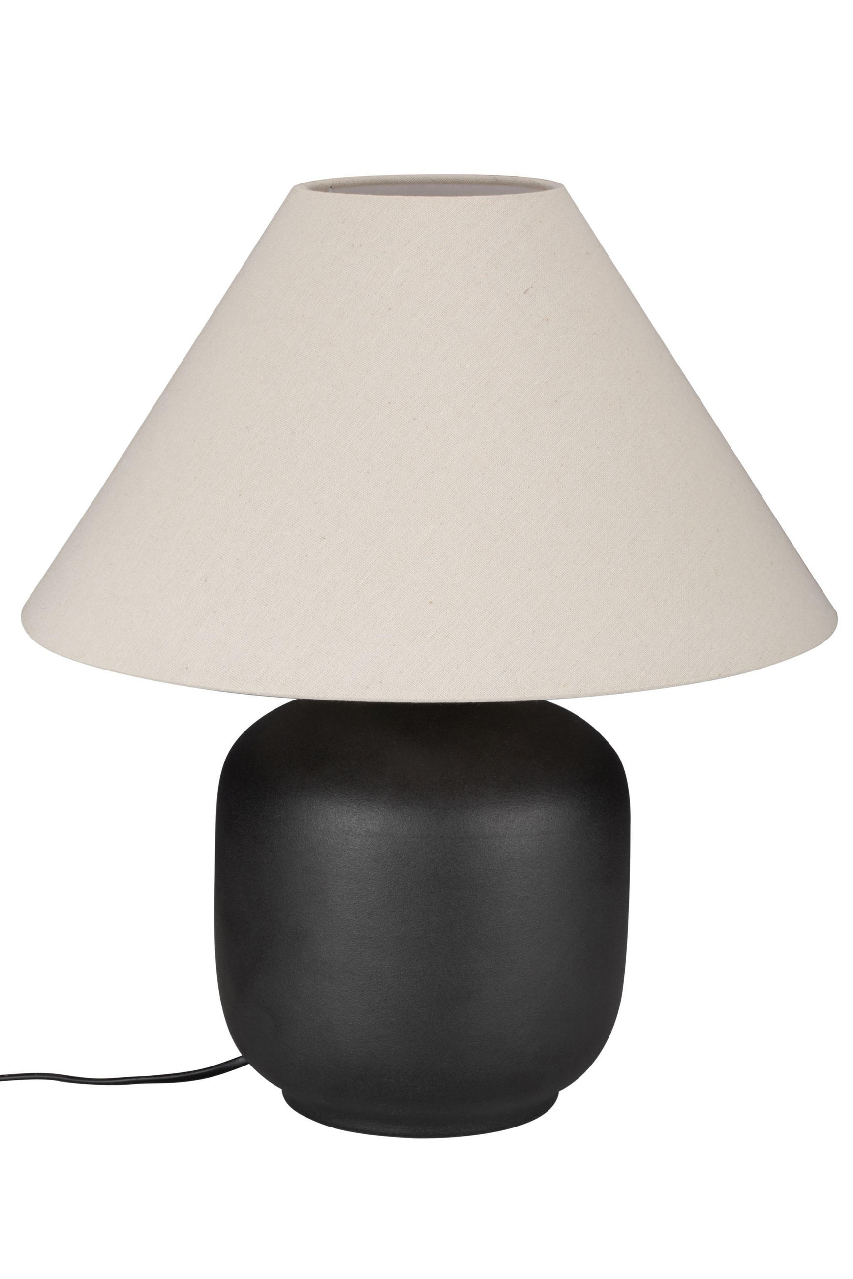 TISCHLEUCHTE 40/48 cm   - Beige/Schwarz, LIFESTYLE, Keramik/Textil (40/48cm) - Marama