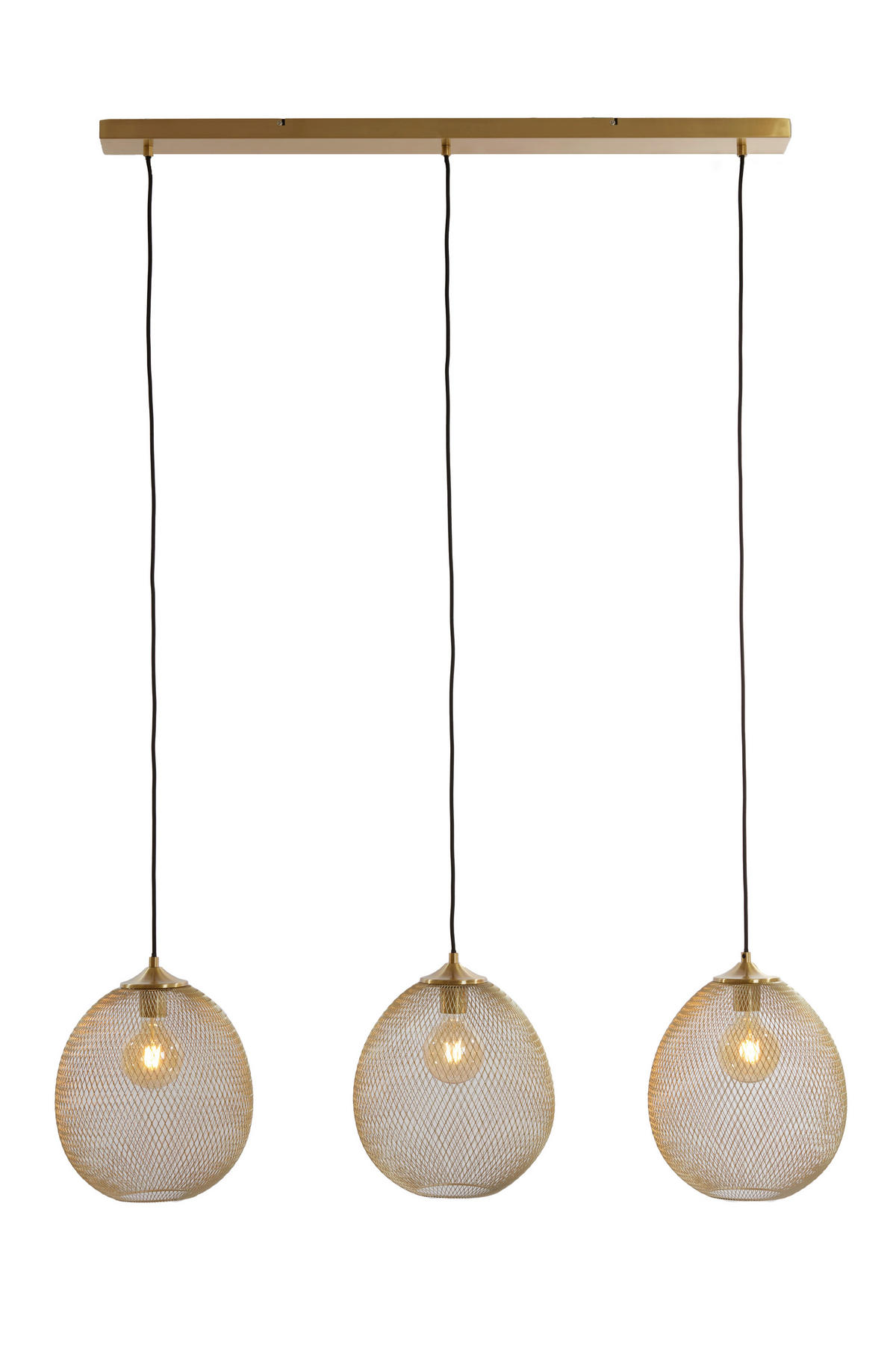 HÄNGELEUCHTE Moroc 104/30/34 cm   - Goldfarben, Design, Metall (104/30/34cm) - Light & Living