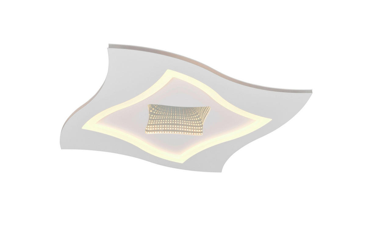 Plafonieră Cu Led - alb, Design, metal (50/50/6cm)