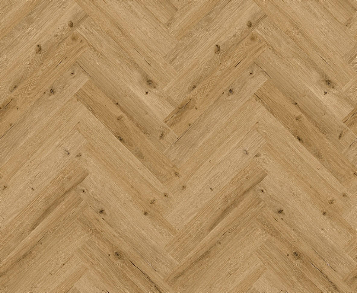 VINYLBODEN Fischgrät Eiche Stockholm Premium  per  m² - Eichefarben, Design, Kunststoff (61,5/12,3/5,5cm) - Venda