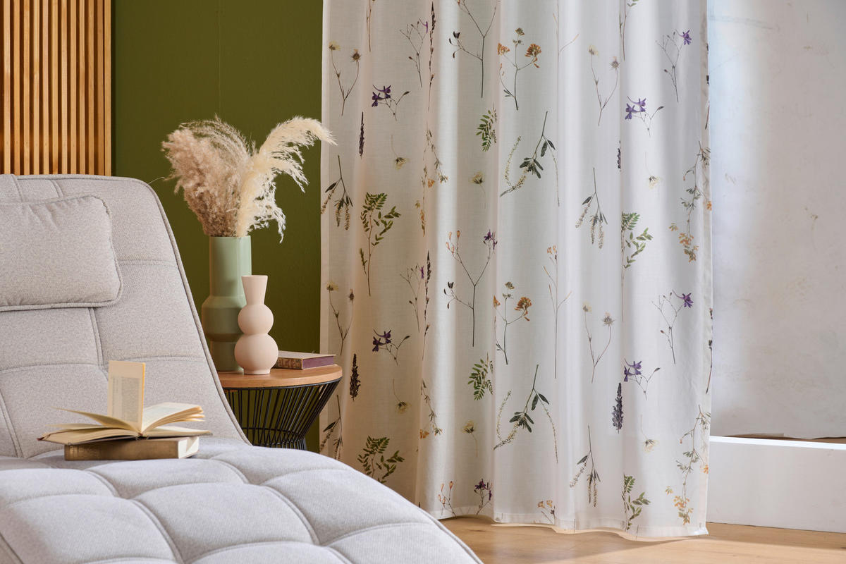 ZÁVES S PÚTKAMI, polopriehľadné,  - biela, Trend, textil (140/255cm) - Esposa