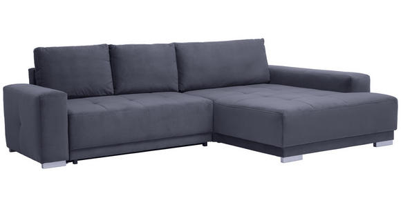 WOHNLANDSCHAFT in Textil Grau - Silberfarben/Grau, Design, Holz/Textil (293/195cm) - Cantus
