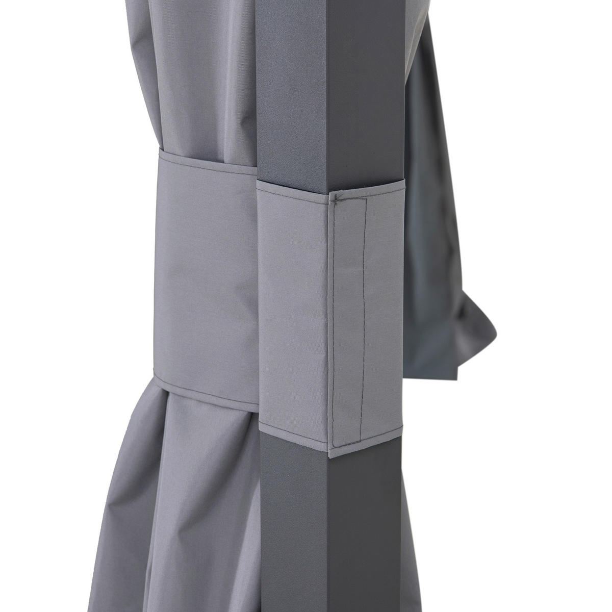 PAVILLON-SEITENTEIL   - Grau, Basics, Kunststoff (265/221cm) - Modante