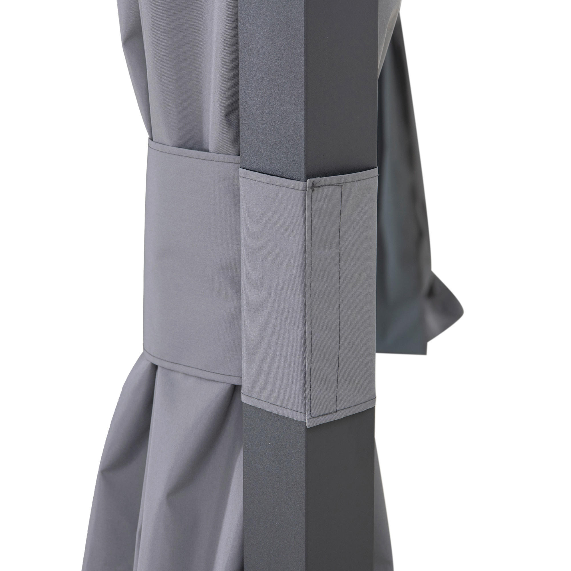 Thumbnail - Modante Pavillon-Seitenteil, Grau, Kunststoff, 4-teilig, 265x221 cm, Sonnen- & Sichtschutz, Pavillons & Pergolas