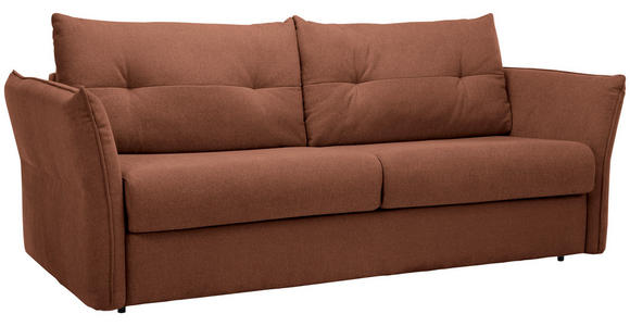SCHLAFSOFA Webstoff Rostfarben  - Rostfarben/Schwarz, KONVENTIONELL, Kunststoff/Textil (220/89/104cm) - Carryhome