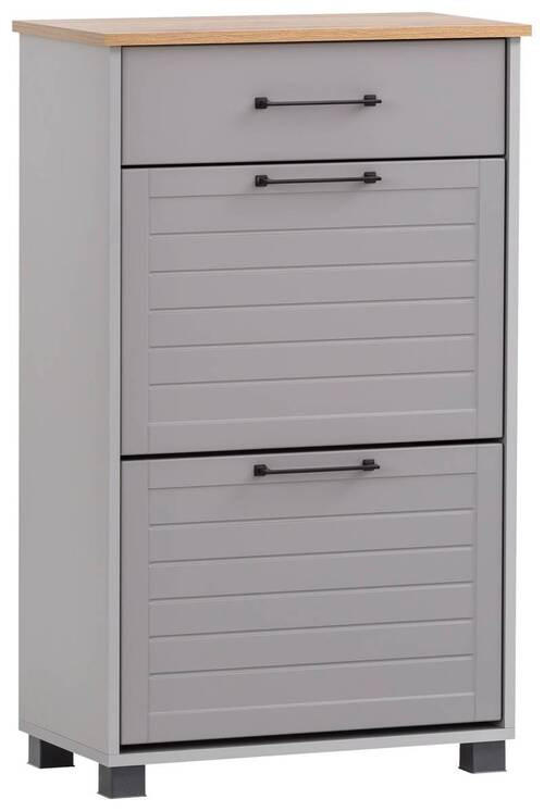 SCHUHSCHRANK Platinfarben  - Platinfarben/Schwarz, Holzwerkstoff/Kunststoff (62/102/34,1cm) - MID.YOU