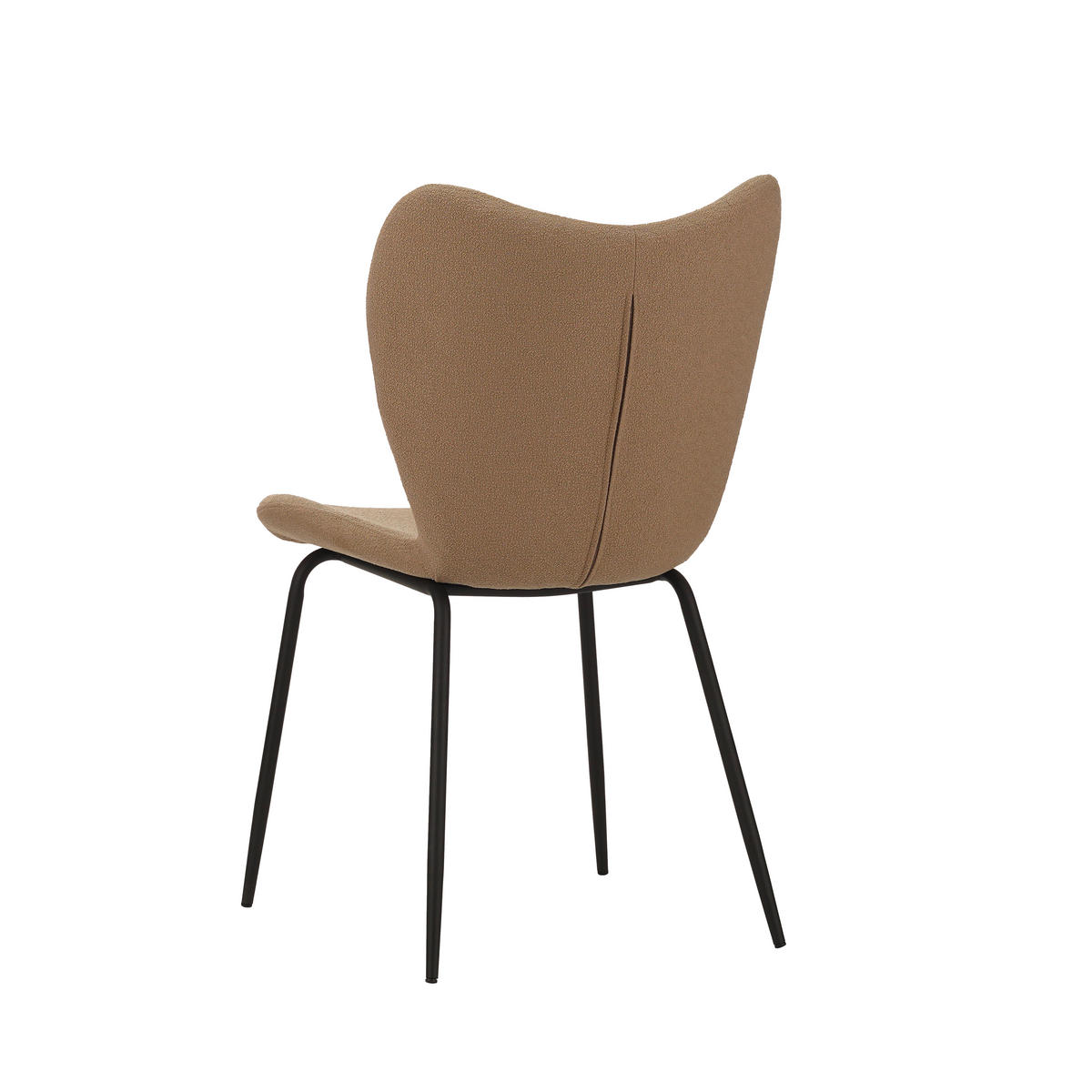SADA STOLIČIEK 2 kus - čierna/sivohnedá, Modern, kov/textil (50/88,5/42cm) - MID.YOU