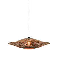 HÄNGELEUCHTE GOOD&MOJO 87/20 cm   - Hellbraun/Schwarz, Natur, Naturmaterialien (87/20cm) - Good & Mojo