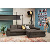 ECKSOFA in Flachgewebe Graubraun  294/173 cm  - Chromfarben/Graubraun, Design, Kunststoff/Textil (294/173cm) - Carryhome