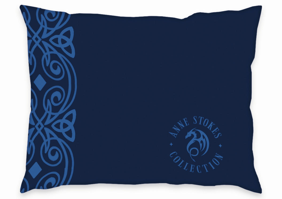 JUGENDBETTWÄSCHE 140/200 cm  - Weiß/Dunkelblau, KONVENTIONELL, Textil (140/200cm)