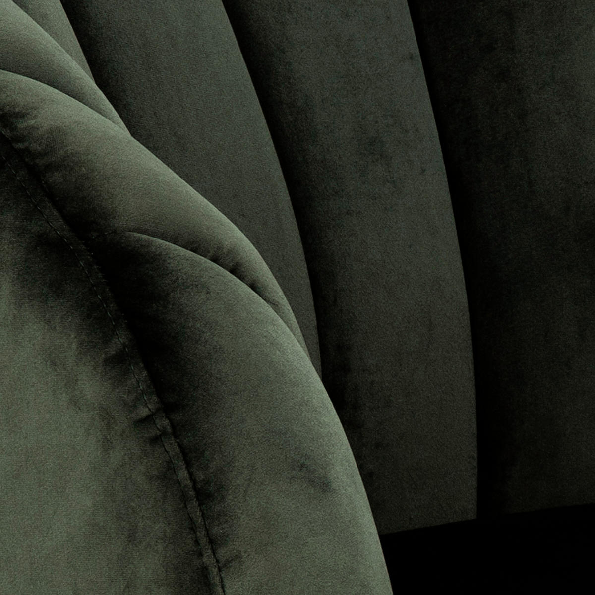 SESSEL in Velours Dunkelgrün  - Dunkelgrün/Goldfarben, Design, Textil/Metall (76/81/76cm) - Livetastic