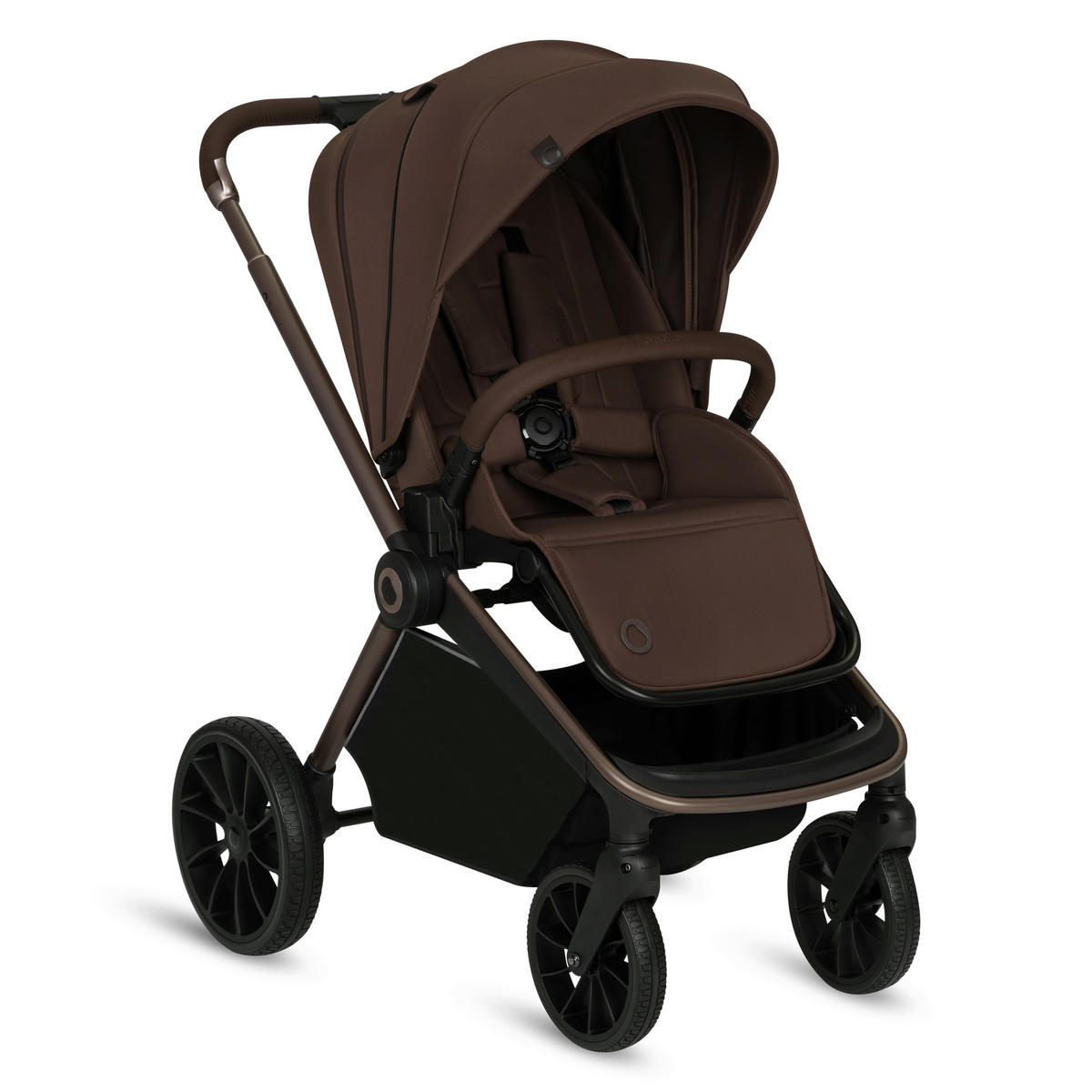 KINDERWAGENSET Mika Plus 3 in 1  - Schwarz/Mokka, Basics, Textil (93/62/110cm) - Lionelo